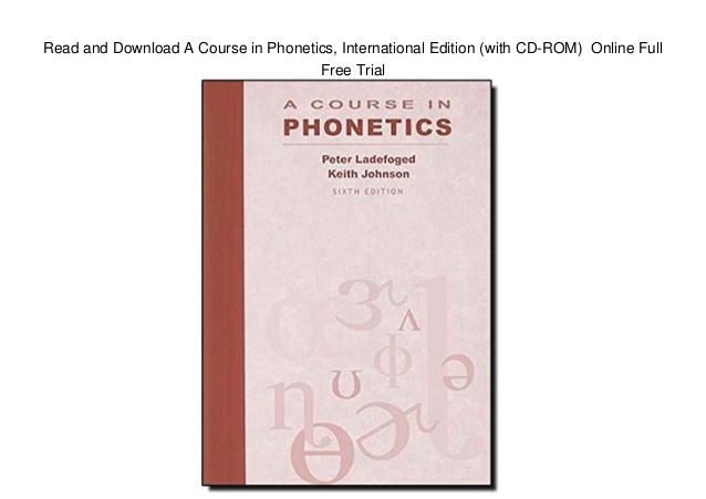 A Course In Phonetics Peter Ladefoged Cd File Download